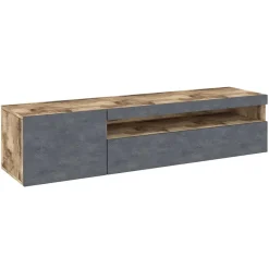 Mobile porta TV 155x37h cm 1 anta antracite Light Small Gihome®