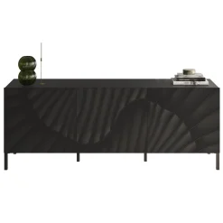 Mobile porta TV 181x69h cm 3 ante antracite frontali serigrafati Seira