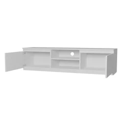 Mobile porta TV 140x36h cm 2 ante 2 vani moderno bianco Hippo