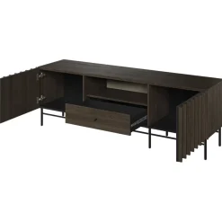 Mobile porta TV 165x55h cm 2 ante cassetto wengè Blackwood