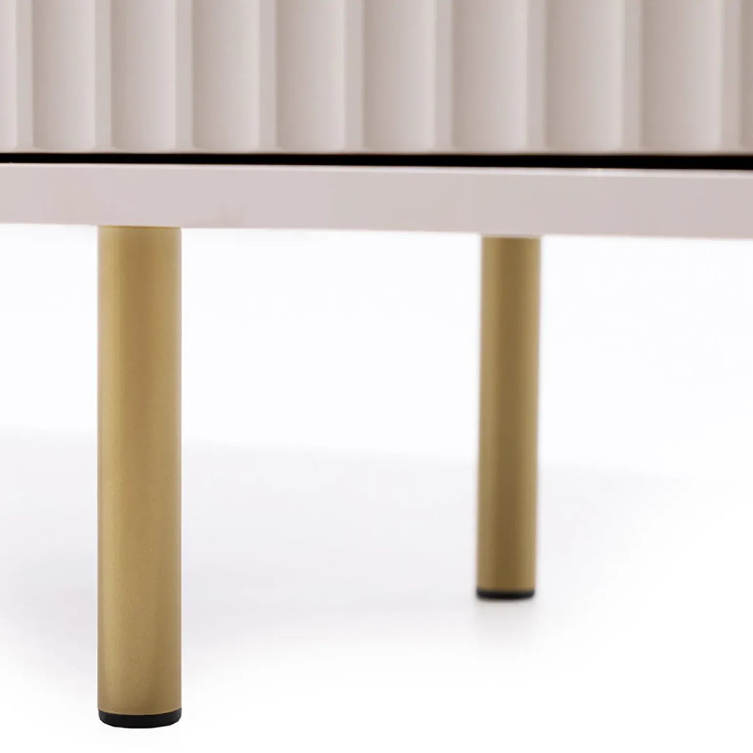 Mobile porta tv 150x52h cm 1 anta 2 cassetti cannettato moderno beige Vanessa