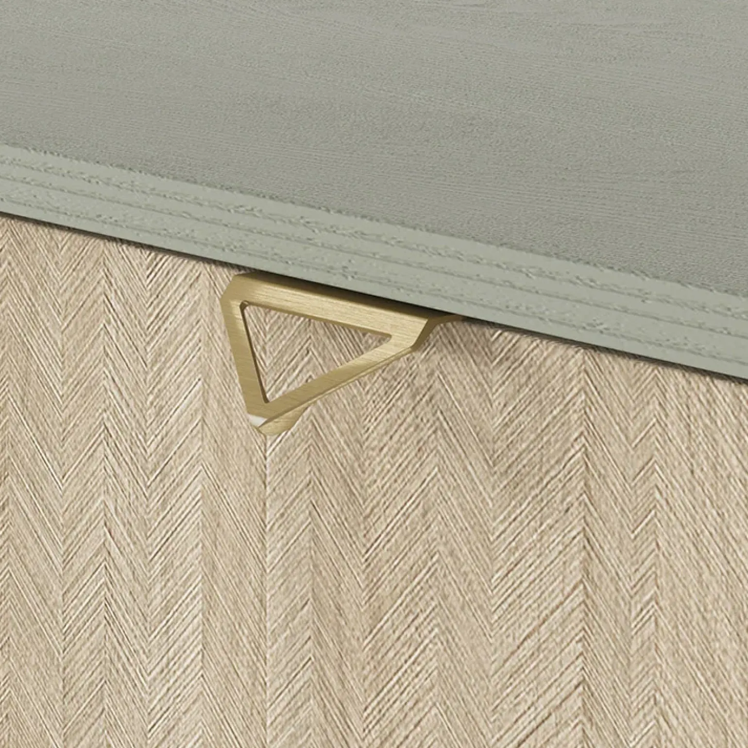 Mobile porta TV 158x52h cm 3 ante verde salvia rovere Myrta