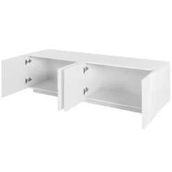 Mobile porta TV 163x46h cm 4 ante bianco lucido Zenzero Gihome®