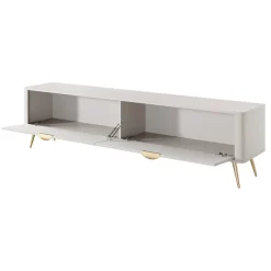 Mobile porta TV 200x51h cm 2 ante beige cannettato Ramis