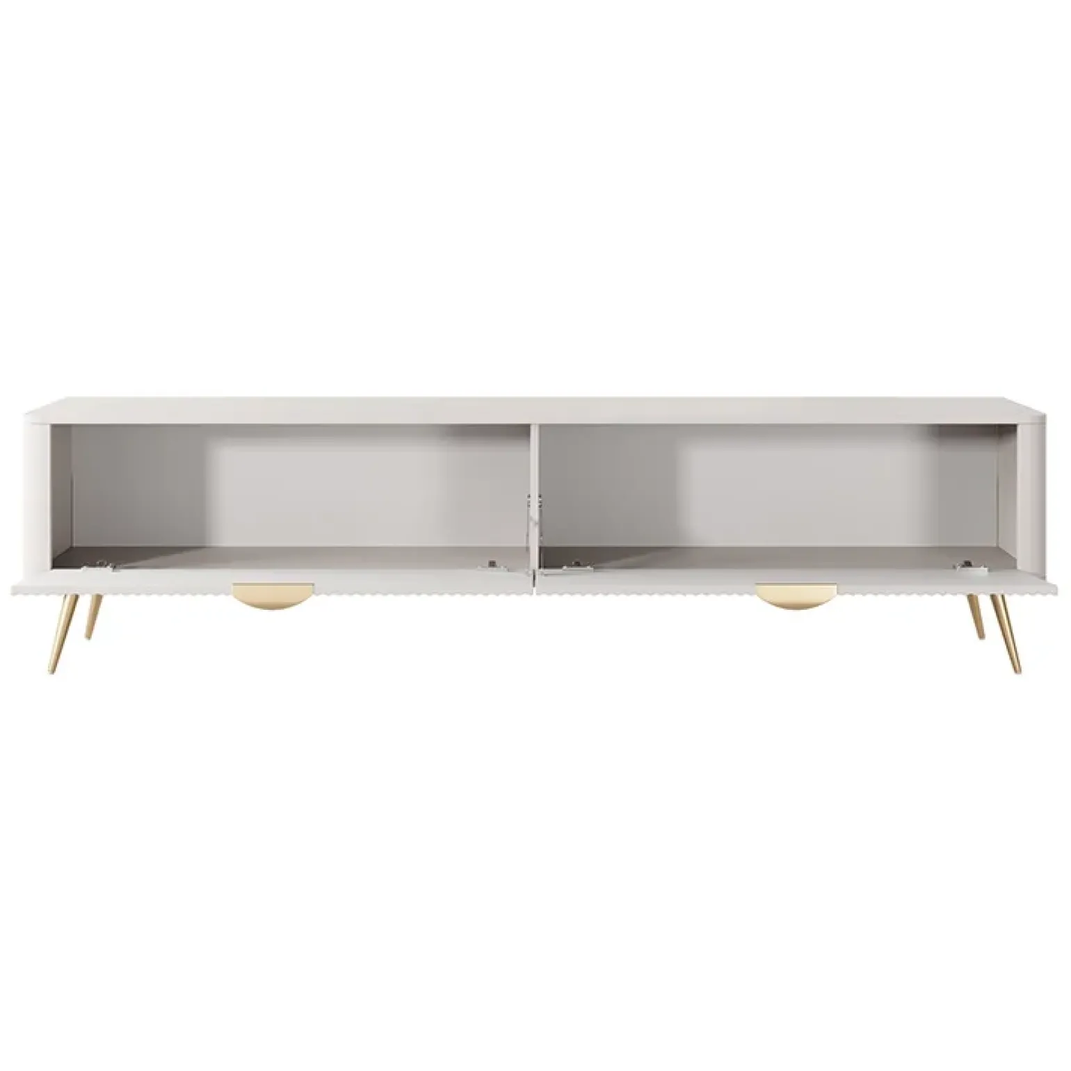 Mobile porta TV 200x51h cm 2 ante beige cannettato Ramis