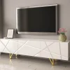 Mobile porta TV 180x52h cm 3 ante bianco lucido Kalmar