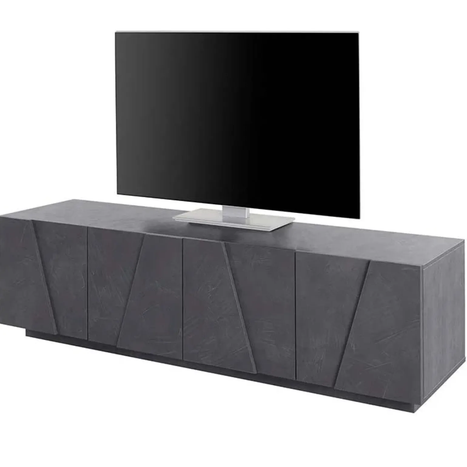 Mobile porta TV 163x46h cm 4 ante ossido Zenzero Gihome®