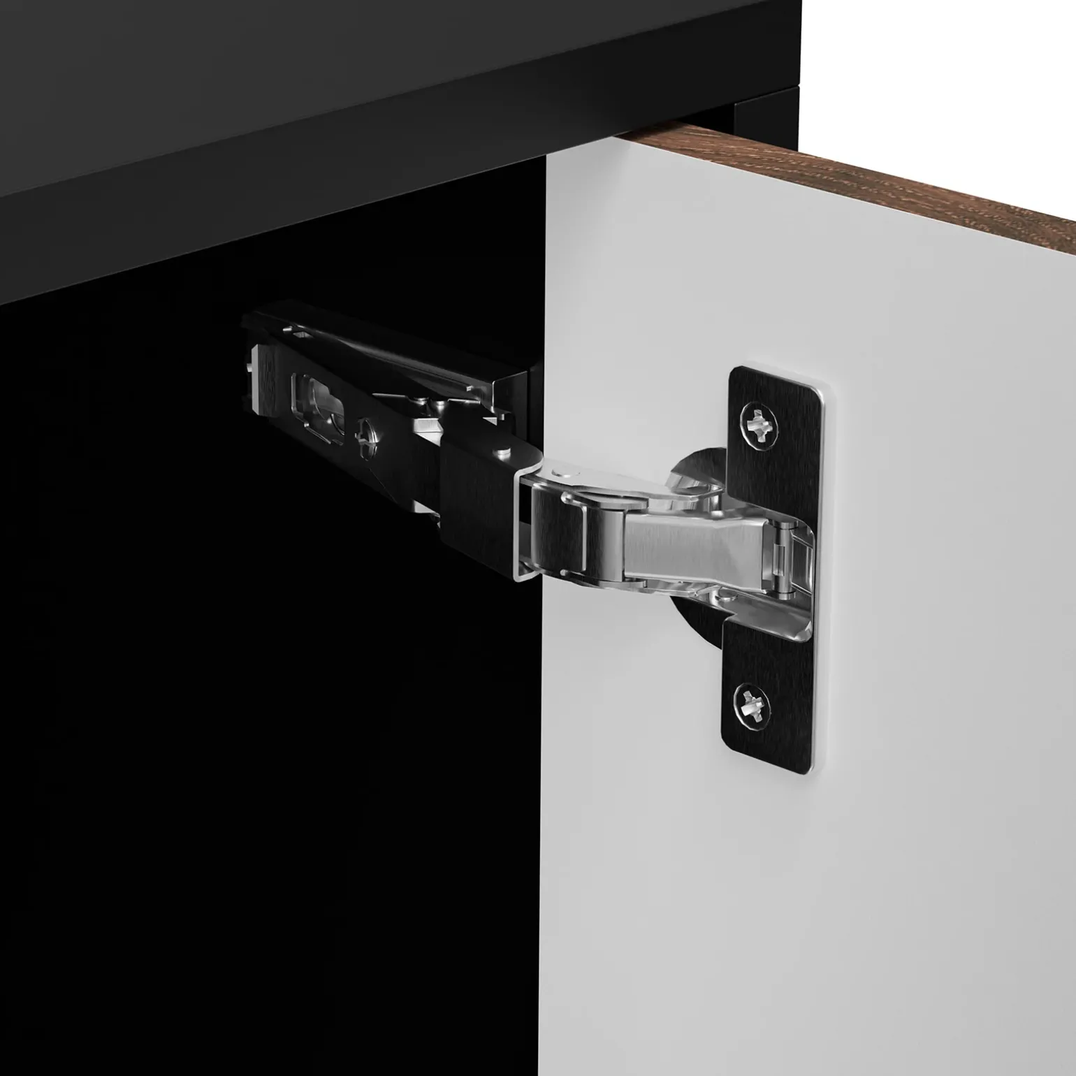 Mobile porta TV 200x60h cm 4 ante noce nero Wild