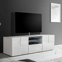 Mobile porta TV 181x57h cm 2 ante bianco lucido Obsession