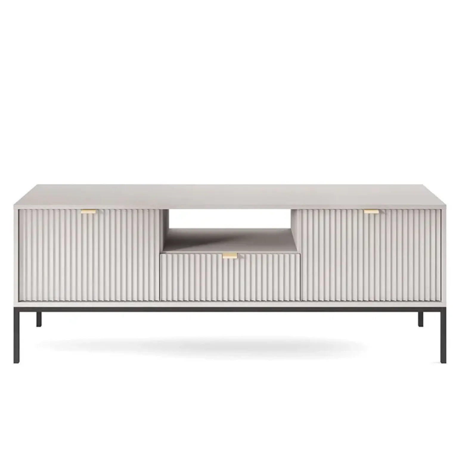 Mobile porta TV 154x56h cm 2 ante moderno soggiorno grigio Alisa