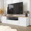 Mobile porta TV 182x48h cm 2 ante bianco rovere Relaxio
