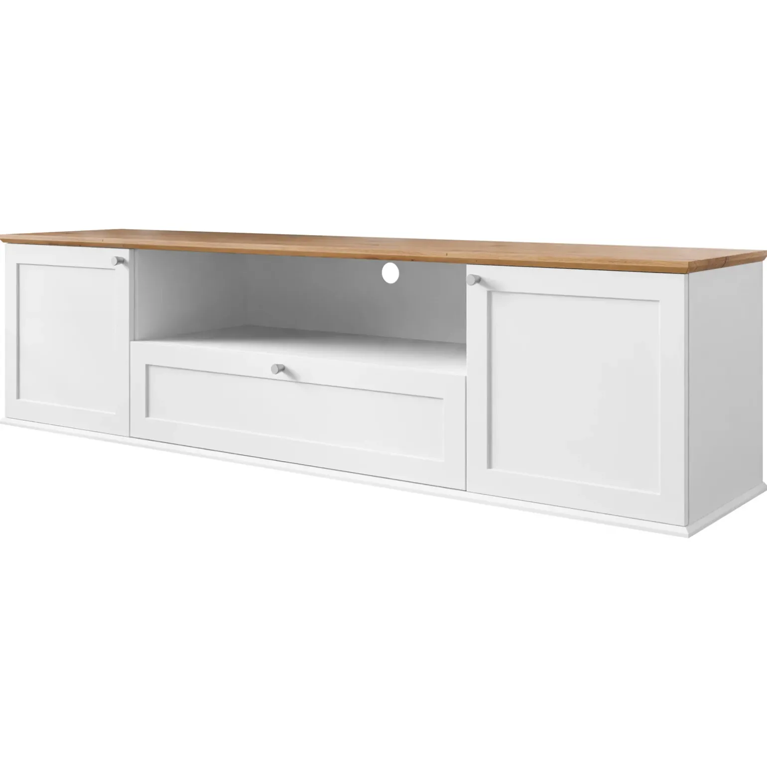 Mobile porta TV 182x48h cm 2 ante bianco rovere Relaxio
