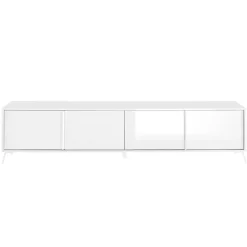 Mobile porta TV 205x48h cm 4 ante bianco lucido Tosca