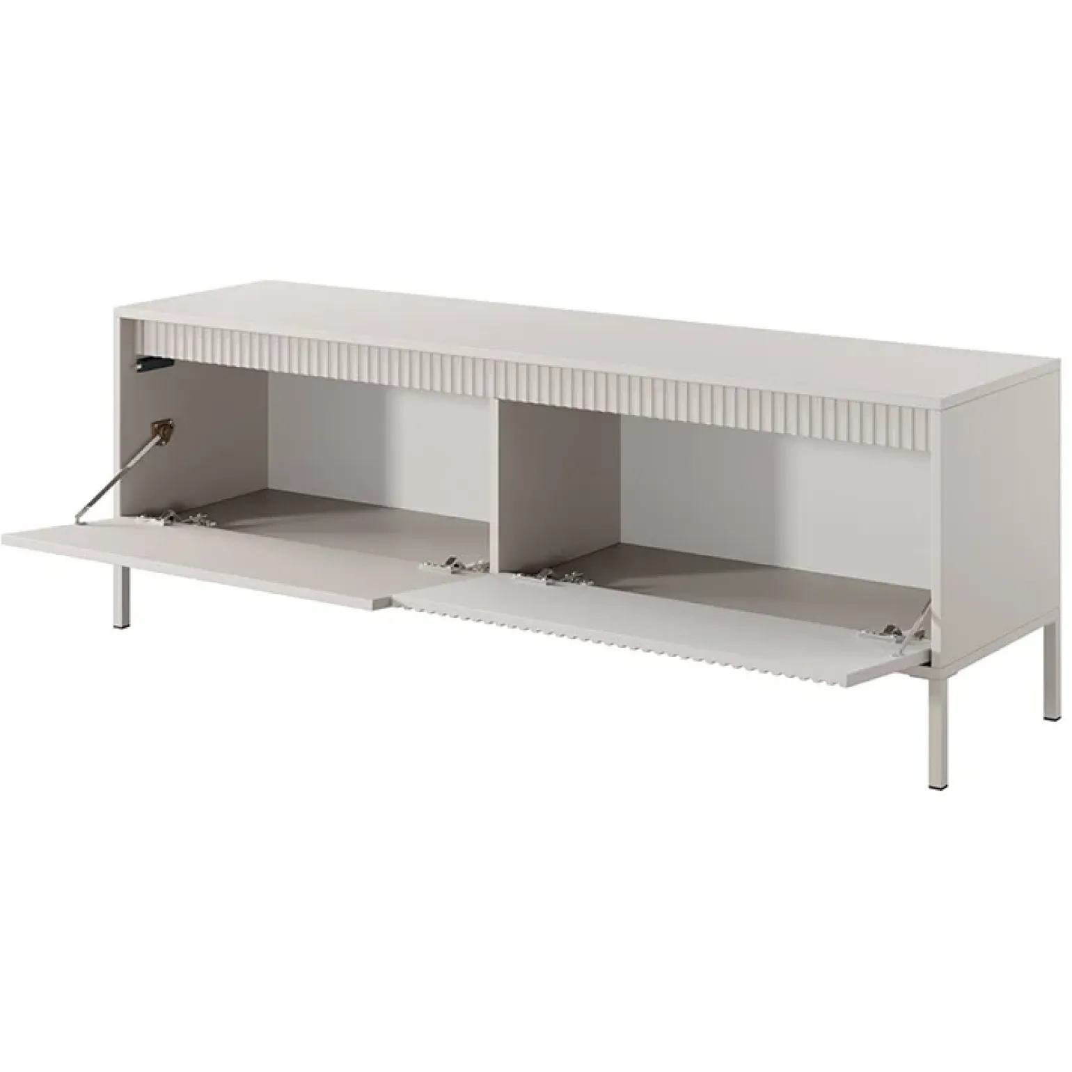Mobile porta TV 154x54h cm 2 ante beige cannettato Ciar