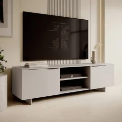 Mobile porta TV 180x55h cm 2 ante grigio Stone