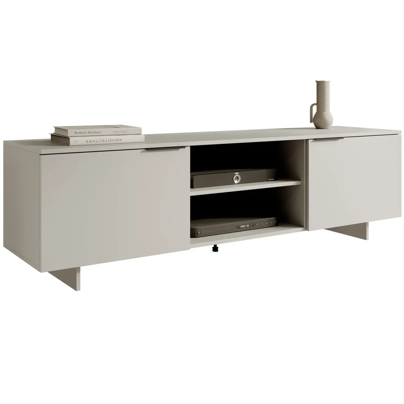 Mobile porta TV 180x55h cm 2 ante grigio Stone