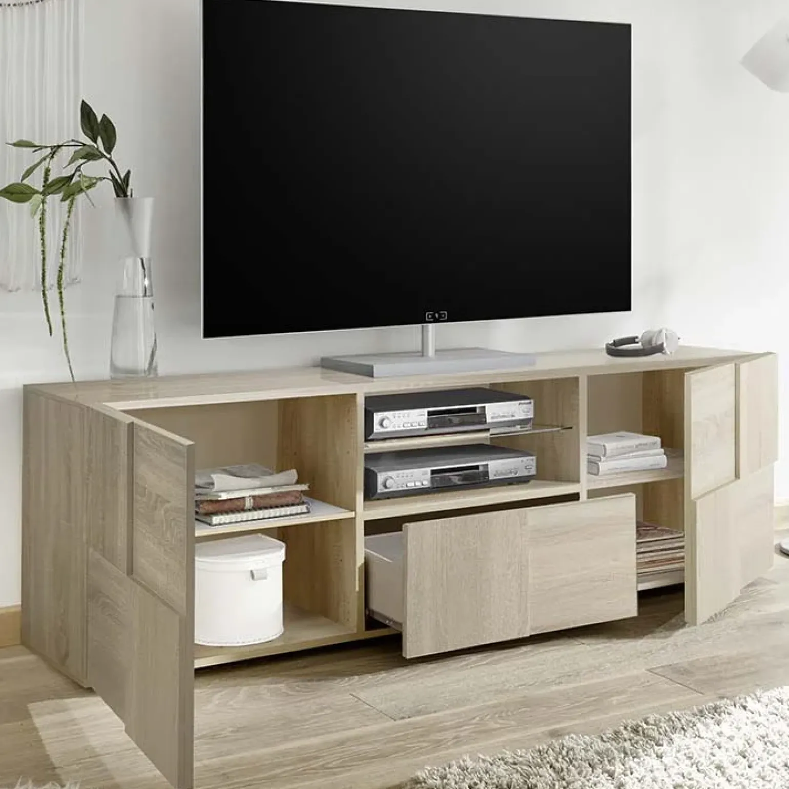 Mobile porta TV 181x57h cm 2 ante rovere samoa Obsession