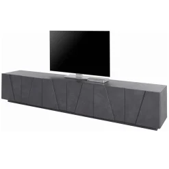 Mobile porta TV 244x46h cm 6 ante ossido Zenzero Gihome®