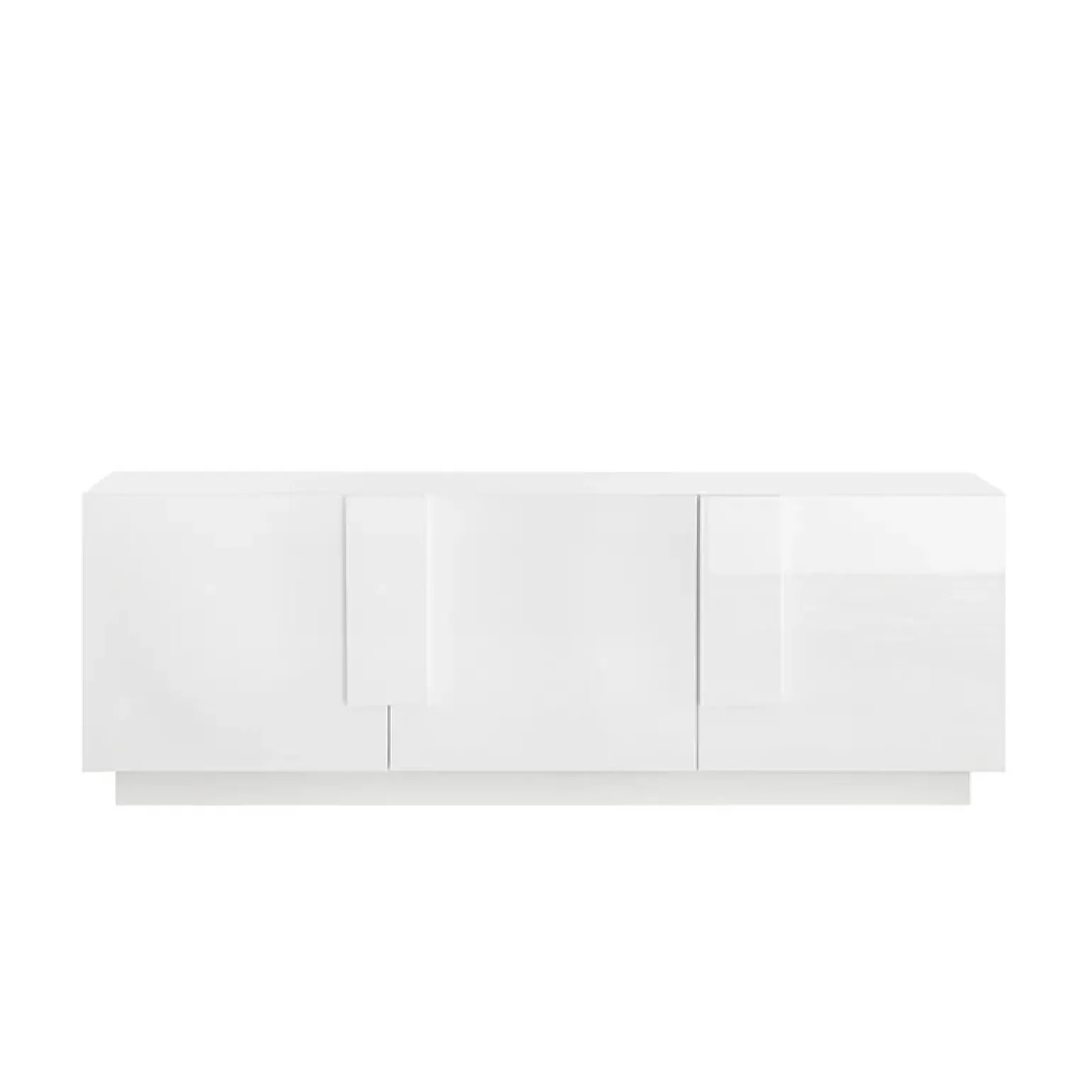 Mobile porta TV 182x63h cm 3 ante moderno bianco laccato lucido Alvarez