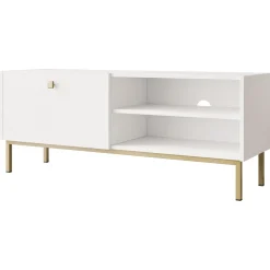 Mobile porta TV 120x48h cm 1 anta 2 vani bianco opaco Giuggiola