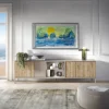 Mobile porta TV 210x59h cm 4 ante 2 vani moderno rovere chiaro beige Silka