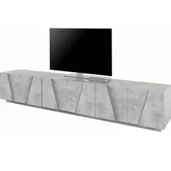 Mobile porta TV 244x46h cm 6 ante cemento Zenzero Gihome®