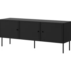 Mobile porta TV 151x60h cm 3 ante nero opaco Stark