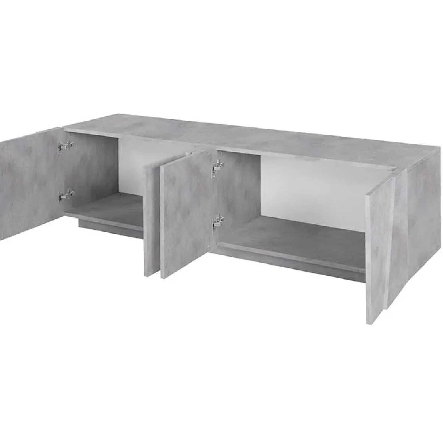 Mobile porta TV 163x46h cm 4 ante cemento Zenzero Gihome®