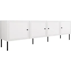 Mobile porta TV 201x60h cm 4 ante bianco opaco Stark