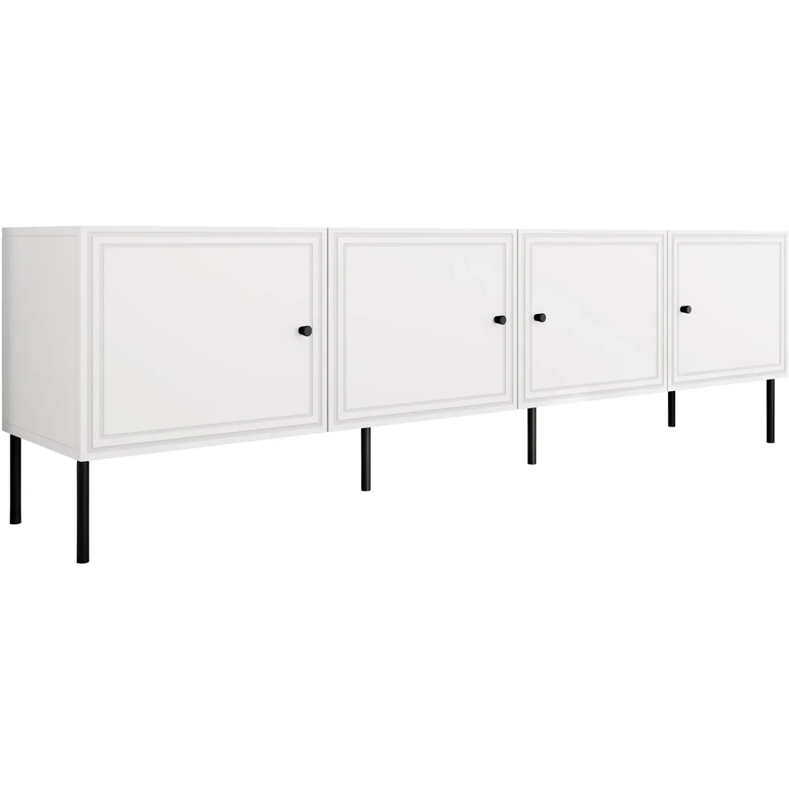 Mobile porta TV 201x60h cm 4 ante bianco opaco Stark
