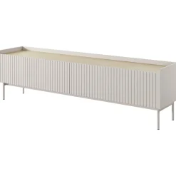 Mobile porta TV 153x50h cm 2 ante beige cannettato rovere Fioca