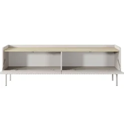 Mobile porta TV 153x50h cm 2 ante beige cannettato rovere Fioca