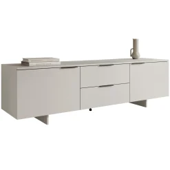 Mobile porta TV 180x55h cm 2 cassetti grigio Stone