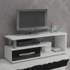 Mobile porta TV 118x43h cm 1 cassetto biaco opaco nero lucido Eddy
