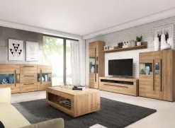 Mobile porta TV 160x52h cm 1 cassetto rovere nero Maiorca