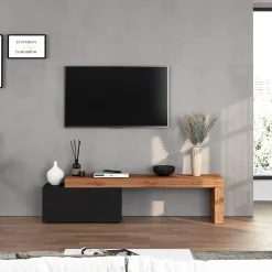 Mobile porta tv 210x51h cm antracite rovere Block