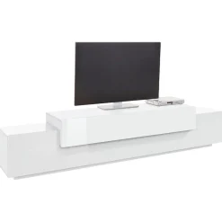 Mobile porta TV 240x52h cm bianco lucido Milos Gihome®