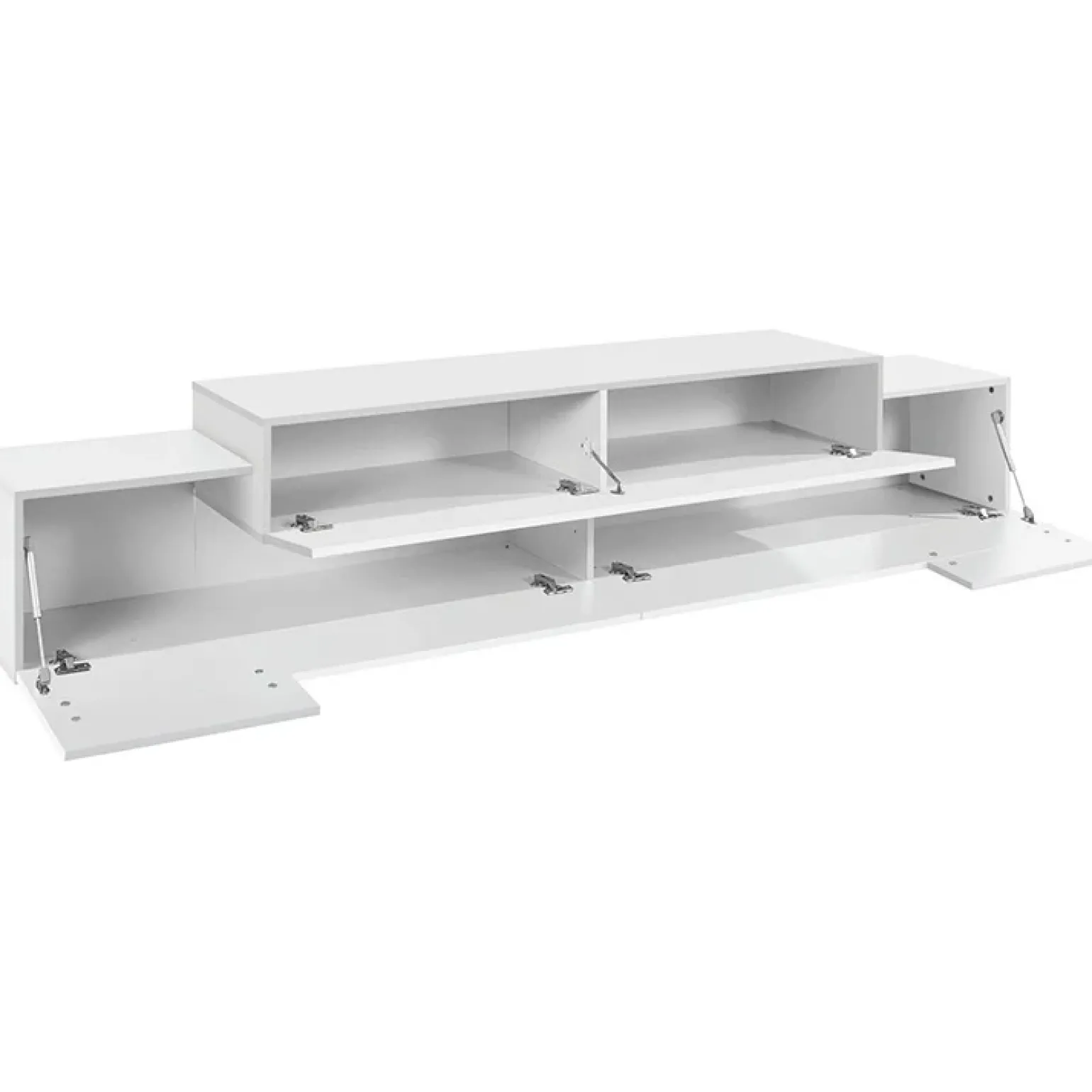 Mobile porta TV 240x52h cm bianco lucido Milos Gihome®