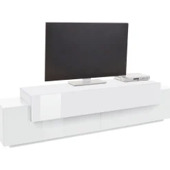Mobile porta TV 200x52h cm bianco lucido Milos Gihome®