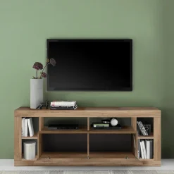 Mobile porta TV 172x66h cm con ribalta rovere scuro Trilogy