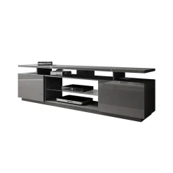 Mobile porta TV 180x56h cm grafite lucido Blackburn