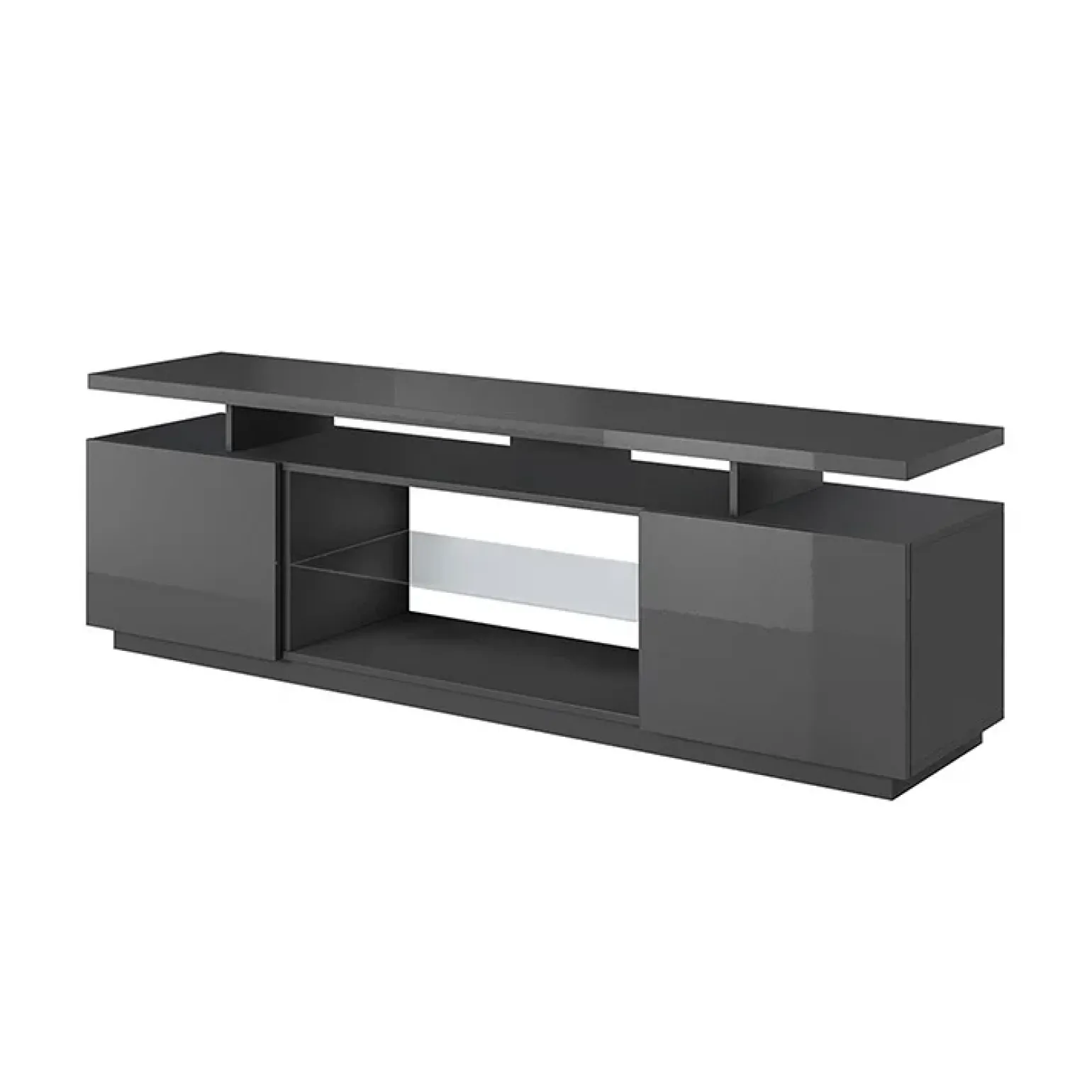 Mobile porta TV 180x56h cm grafite lucido Blackburn