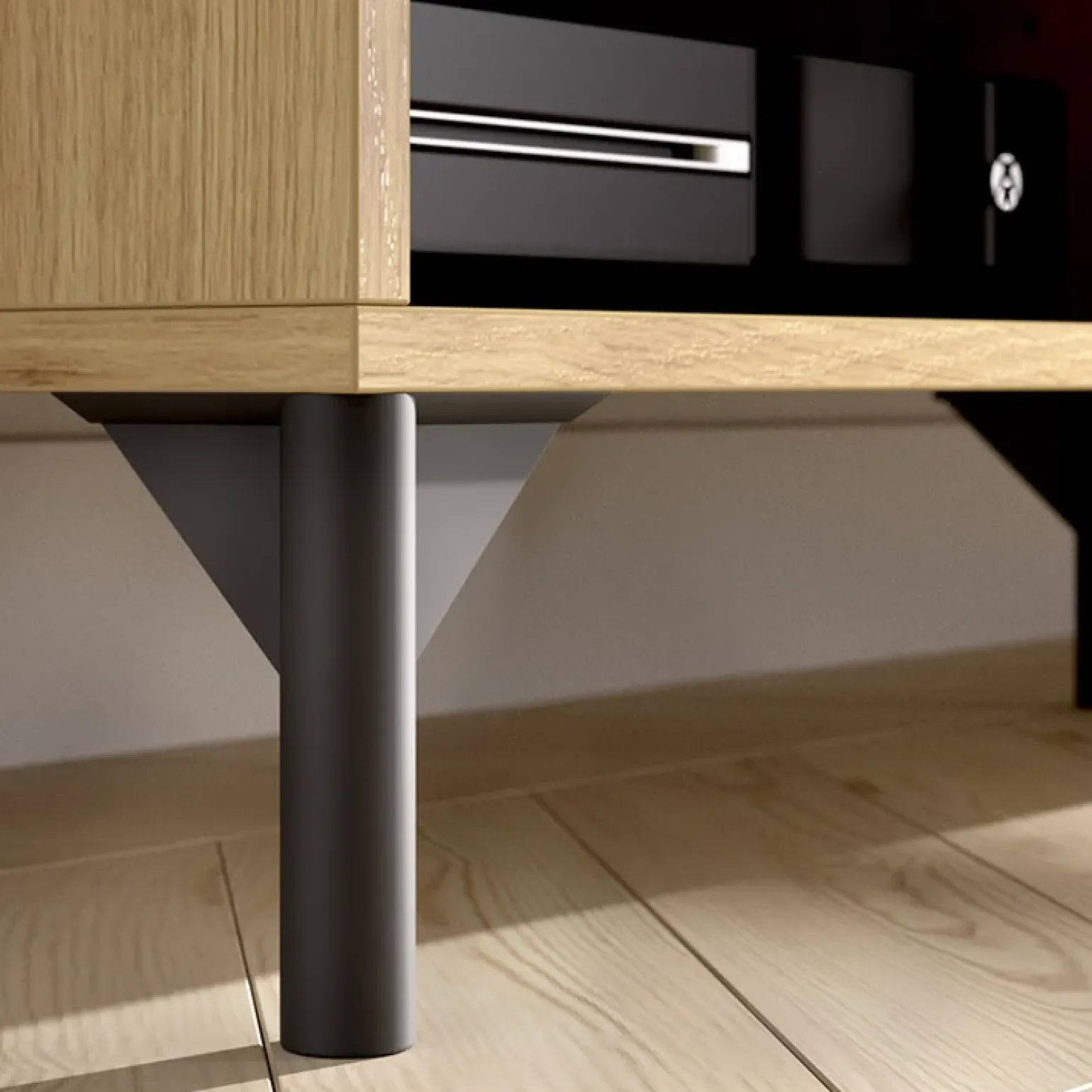 Mobile porta TV 164x49h cm legno rovere grafite German