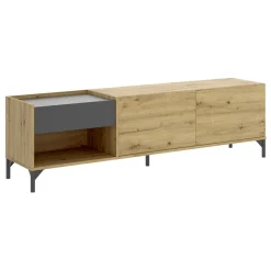 Mobile porta TV 164x49h cm legno rovere grafite German