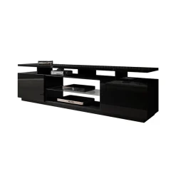 Mobile porta TV 180x56h cm nero lucido Blackburn