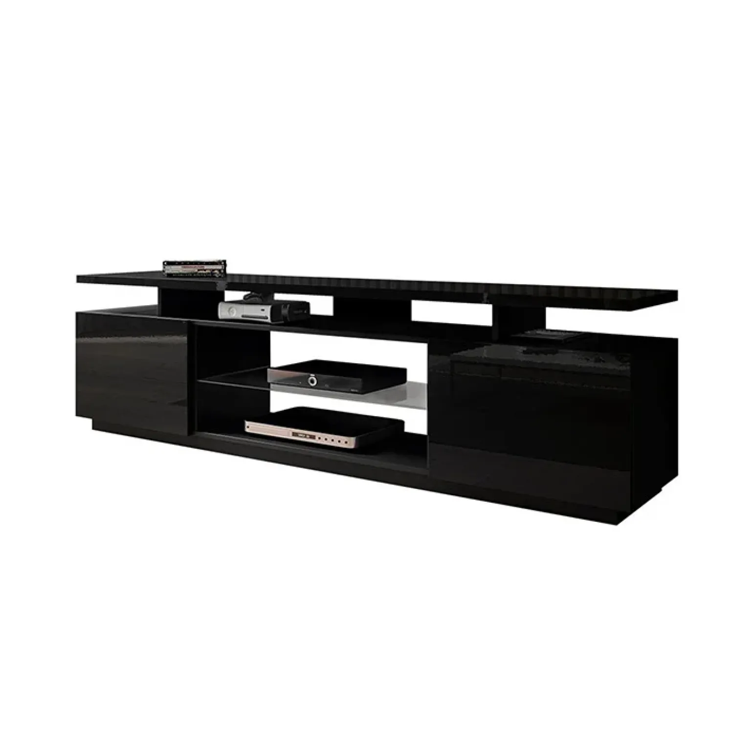 Mobile porta TV 180x56h cm nero lucido Blackburn