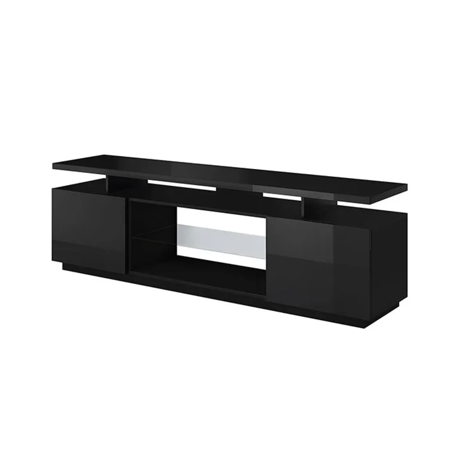 Mobile porta TV 180x56h cm nero lucido Blackburn