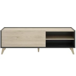 Mobile porta TV 155x47h cm soggiorno rovere grafite Elmer