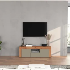 Mobile porta tv 155x51h cm tortora rovere Block