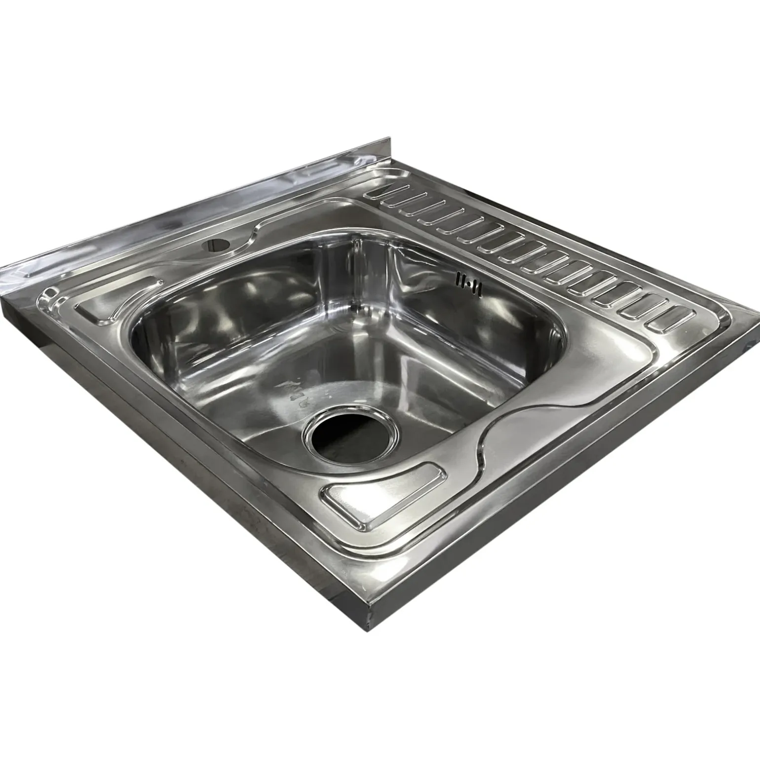 Mobile sottolavello cucina 60x86h cm multiuso con lavello acciaio inox 2 ante bianco frassinato Talise